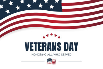 Veterans day card, background or banner. vector illustration.