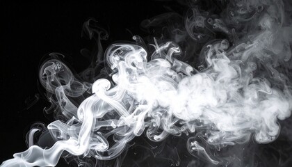 暗闇に漂う白い煙とスモークの演出