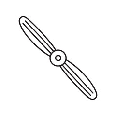 Fototapeta premium Airplane Propeller Line Art Icon for Aviation Design