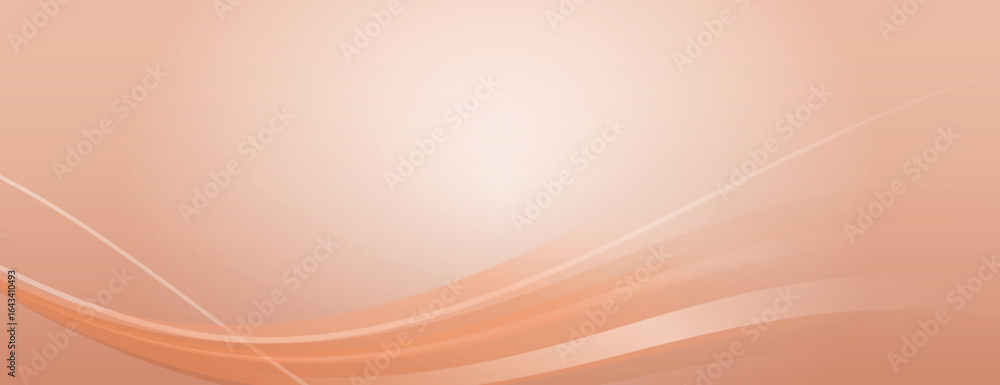 Poster peach background with smooth, flowing wave patterns. the background features a soft peach color, cre