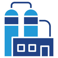 Obraz premium The icon of a large cylindrical tank often used to store large quantities of chemicals, oil, gas, or other raw materials represents the infrastructure that supports industry.