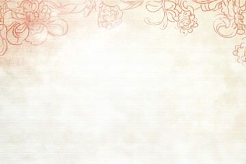 Obraz premium Delicate floral design on textured paper, offering a vintage-inspired aesthetic with its muted colors and refined floral patterns.