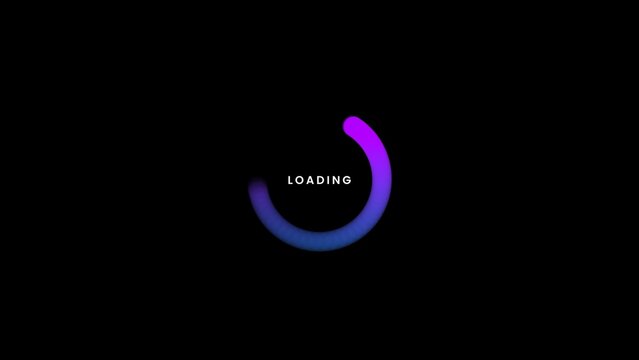 Minimal Round Gradient Loading Bar