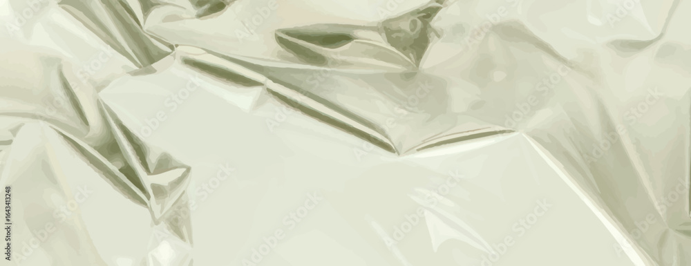 Poster a shiny, metallic background with a crumpled texture. the background is light beige, creating a refl