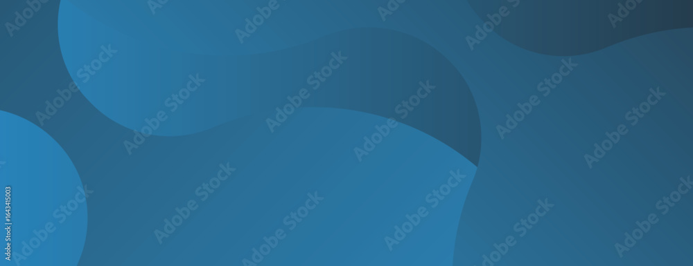 Poster abstract blue background with smooth curves. the background features a gradient of blue tones, creat