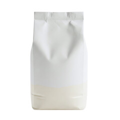 White paper bag packaging with a blank label mockup