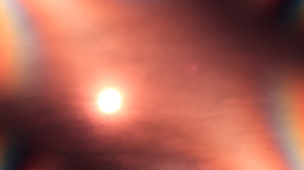 Sunset photo art red color fantasy nature banner