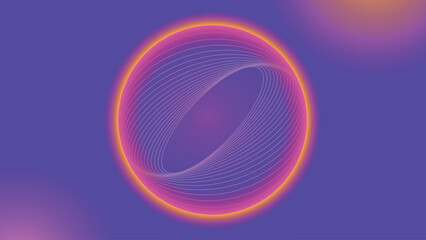 Abstract circle shape in purple gradient desktop wallpaper vector. Gradient purple Digital technology background. Digital Abstract circle shape purple gradient desktop wallpaper