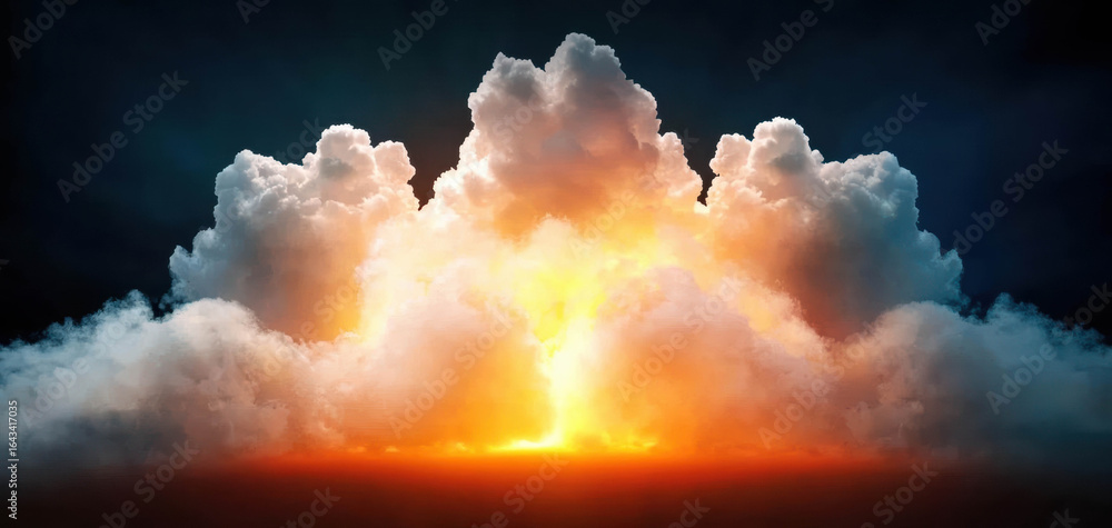 Poster productivity tools with cloud storage and innovation. advanced glowing cloud pathways visualizing th