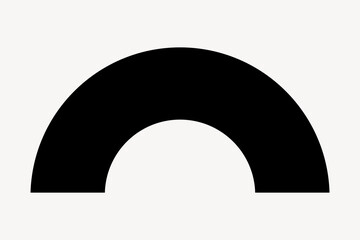 Abstract geometric black shape design vector