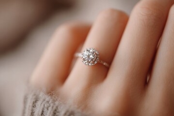 woman holding a diamond