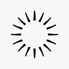 Minimal sunburst icon design vector