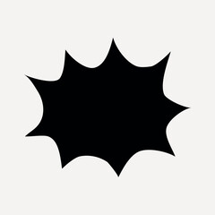 Bold black starburst shape vector