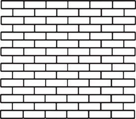 Brick Wall Icon in Black Silhouette | Vector Format