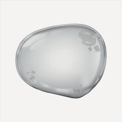 Transparent glossy liquid bubble shape vector