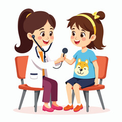 Pediatrician Examining Child During Medical Check-up