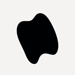 Abstract black blob shape vector