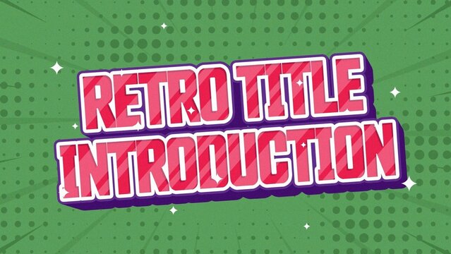 Retro Pop Art Shiny Title Intro