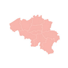 Obraz premium Belgium regional pastel map