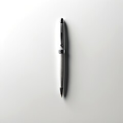 A single stylish pen on a surface, top view