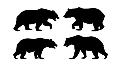 Black Bear Silhouette Designs animal wildlife