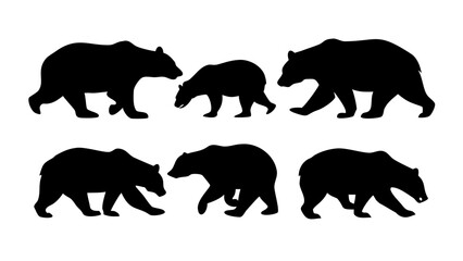 Black Bear Silhouette Designs animal wildlife