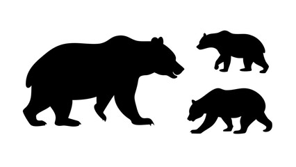 Black Bear Silhouette Designs animal wildlife