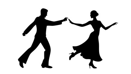 Elegant couple dancing ballroom waltz ballroom dancing