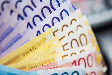 Colorful Norwegian Krones Banknotes in a Fanned Arrangement Showcasing Various Denominations