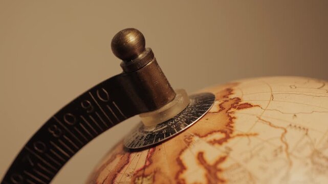 Globe with highlighted continents and oceans for educational purposes. High quality 4k footage