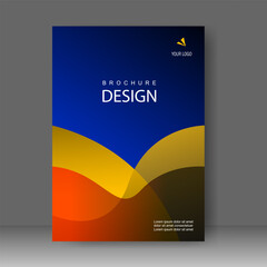 Fototapeta premium Cover book colorful modern design. Annual report. Brochure template, catalog. Simple Flyer promotion. magazine. Vector illustration