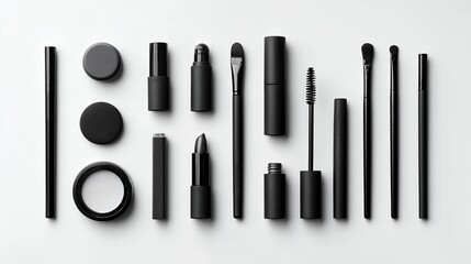 Black and white bar code numbers and pen office tools vector