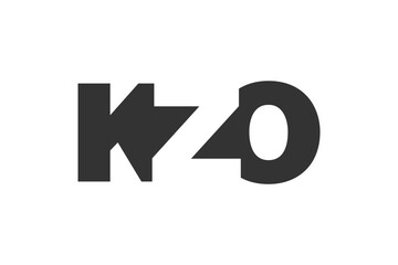 KZO logo design. Initial letter K Z O bold font style for tech startups, consulting, corporate branding. Creative company name, headlines typography identity, trendy logotype.
