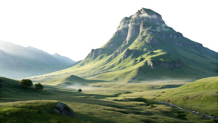 green moss and mountain,Green grass or moss over rocks on mountain,green grassy hills for poster banner cover design 