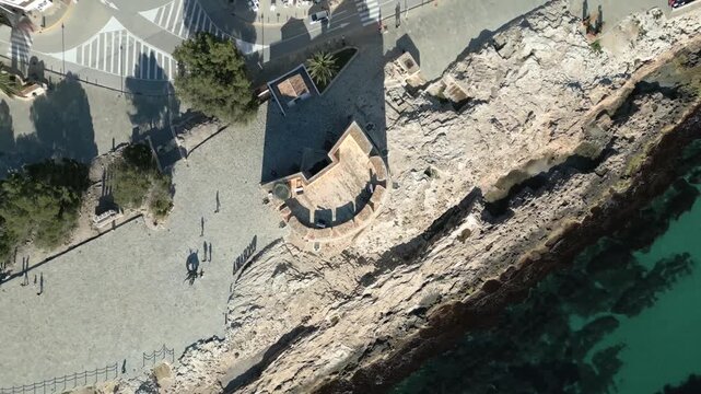 Aerial views of Moraira. Drone video Alicante, Spain