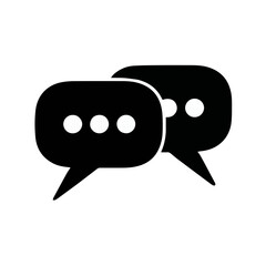 simple vector chat icon, clipart