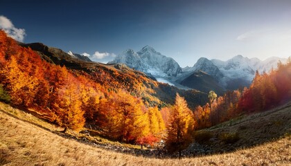 autumn in the mountains ai generated
