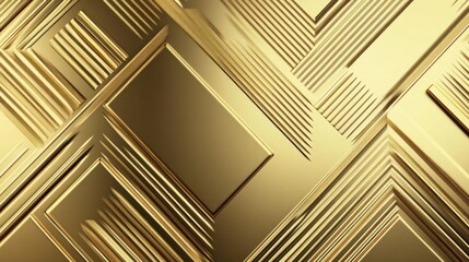 Abstract gold geometric pattern with lines and rectangles.