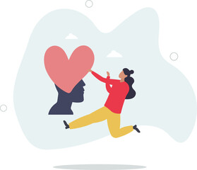 Woman character solve mental problems, learn self accepting and how to find herself.human life.