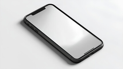 a mobile phone mockup with screen angled for product placement