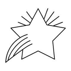 Obraz premium Minimalist line art star design with innovation concept and vibrant color options