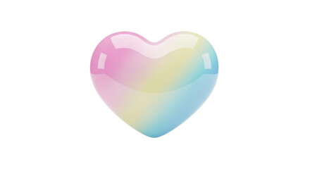 Pastel rainbow heart icon