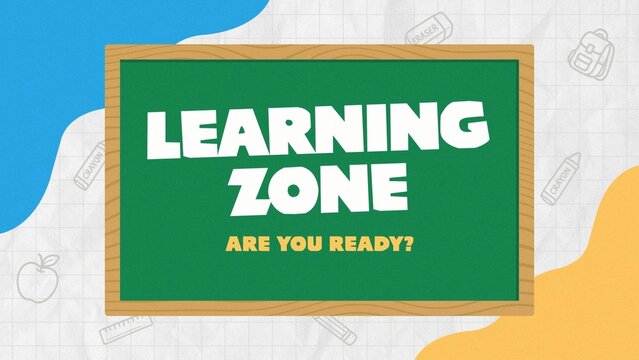 Green Chalkboard Learning Kids Scribbles Title Intro