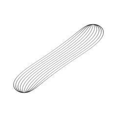 Minimalist Abstract Capsule Shape Line Art Vector