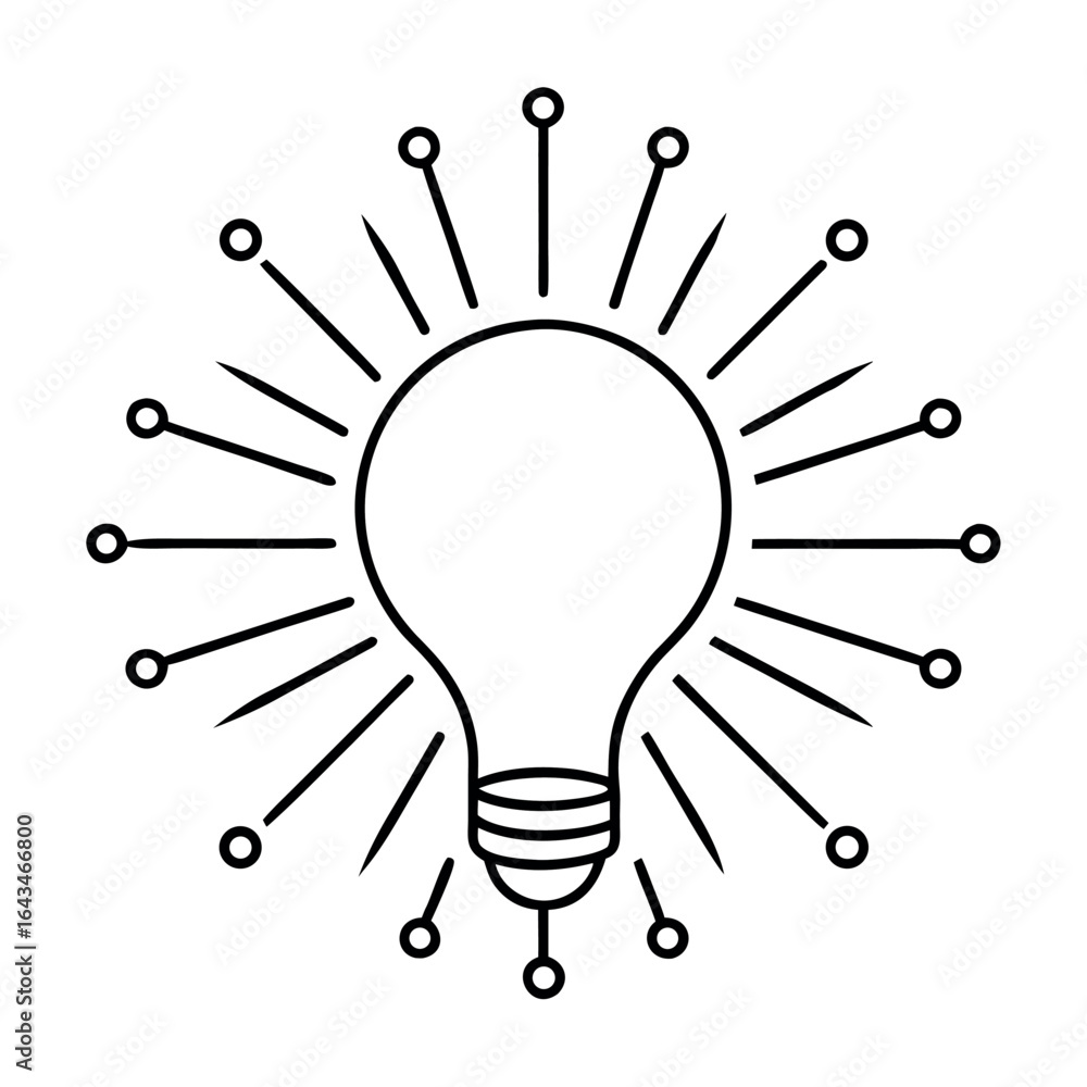Poster minimalist line art spark design with creative abstract elements in cmyk and grayscale color palette