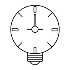 Minimalist line art clock design with creative and modern aesthetic suitable for various applications