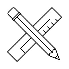 Minimalist pencil line art concept sketch featuring abstract shapes and geometric forms