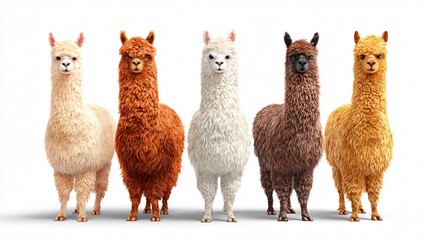 Elegant Llama Portrait Standing in Animal Bundle Collection