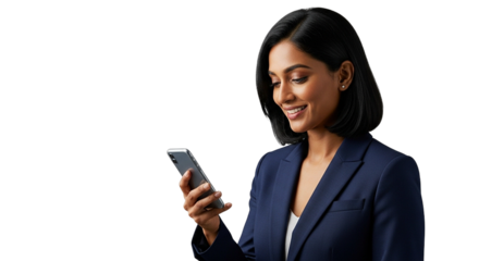 young business woman with mobile phone