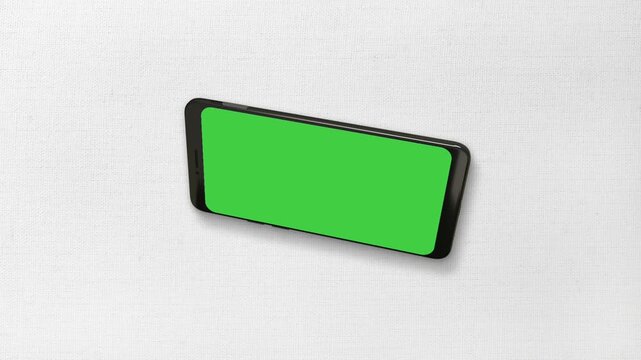 animation 3D green screen smartphone in rotation